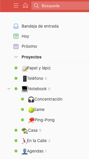 Próximas Acciones Todoist